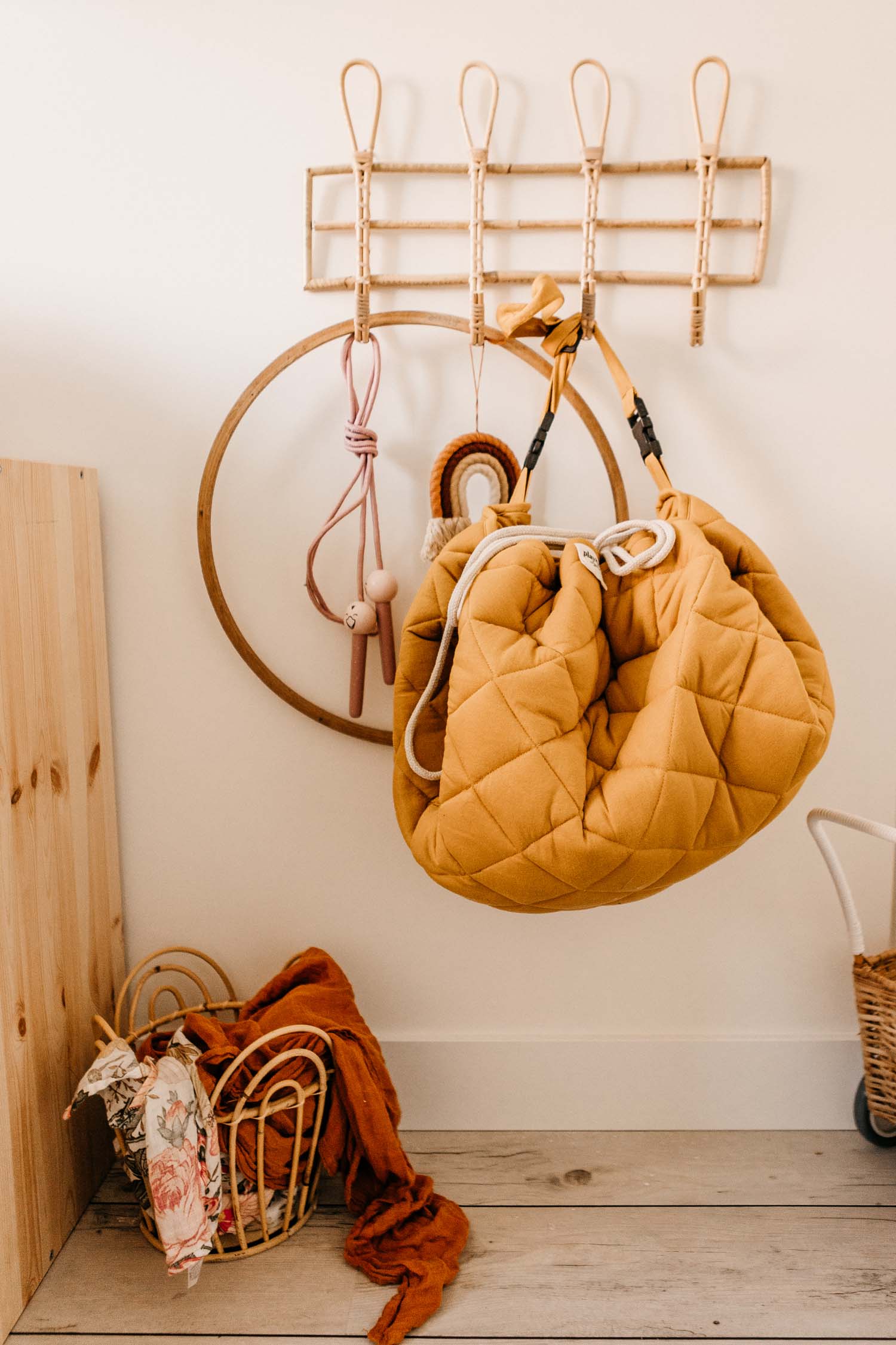 Tapis de jeu et de rangement - Soft organic - Mustard Chai Tea - Play and Go – Image 7